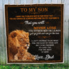 Lion Dad's Love 3D Full Printing Soft and Warm Quilt