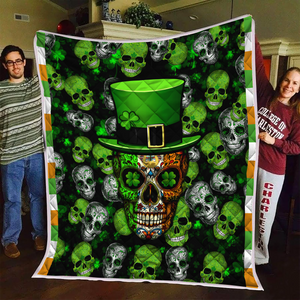 Irish Skull - Saint Patrick Day Soft and Warm Blanket XT