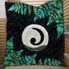 Koru Spiral Silver Fern Maori Paua Shell Quilt