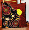 Aboriginal Australia Indigenous Flag Circle Dot Painting Art Quilt