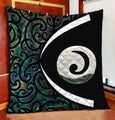 Koru Spiral Silver Fern Maori Paua Shell Quilt DL20292004S