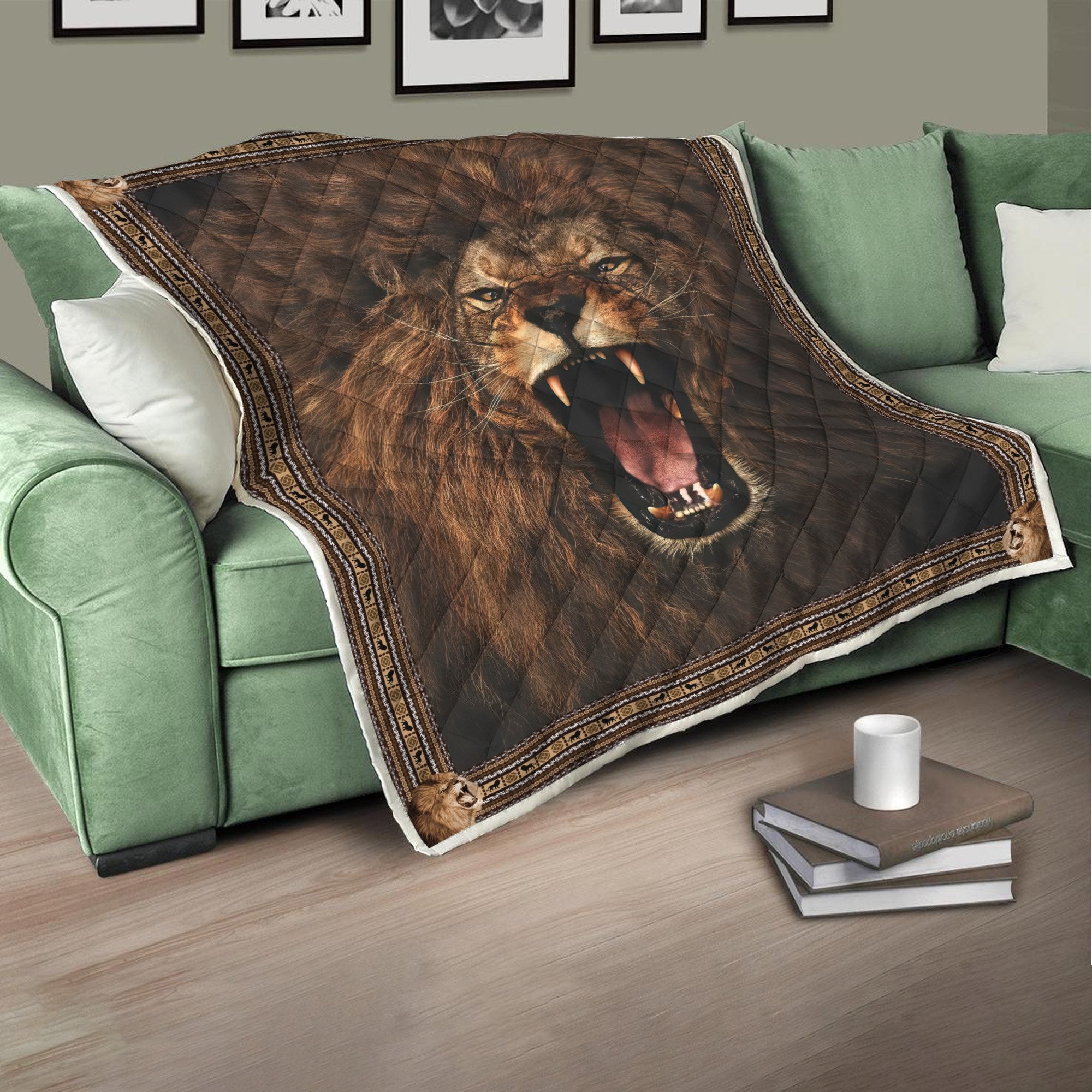 The Alpha Lion 3D Full Printing Soft and Warm Quilt