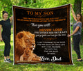 Lion Dad's Love 3D Full Printing Soft and Warm Quilt