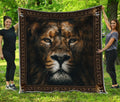 Lion Potrait - The Legend 3D Full Printing Soft and Warm Quilt