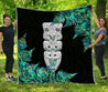 Hei Taiaha Maori Warriors Silver Fern Paua Shell Quilt DL2022004