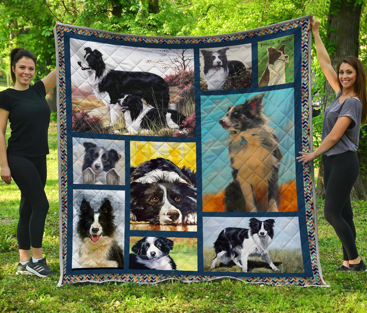 Border Collie Dog Lovers 3D Quilt