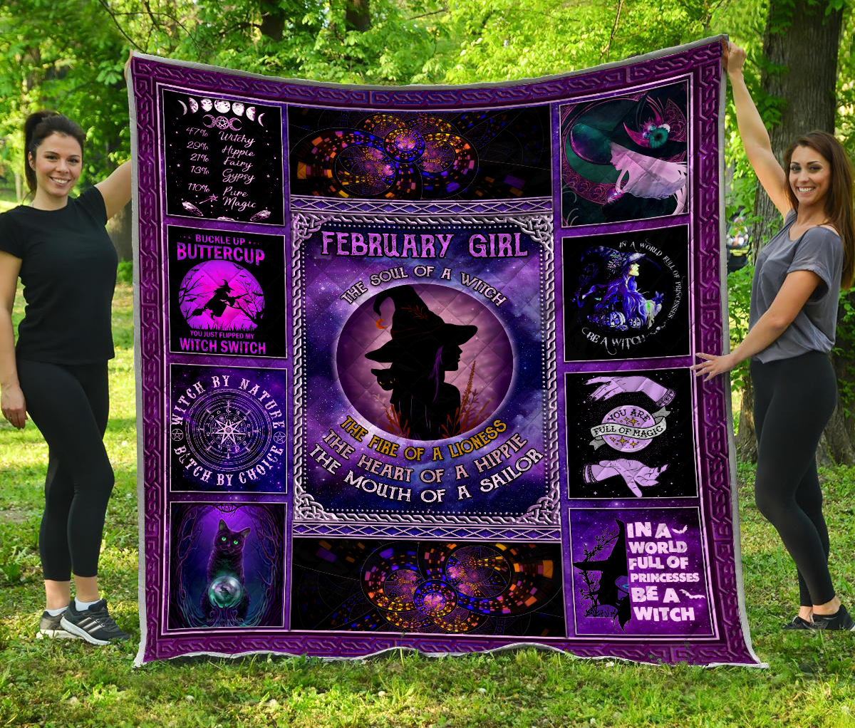 Purple Wicca February Witch Quilt MEI