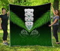 Taiaha Toa Taua Maori Warrior Silver Fern Quilt