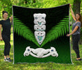 Maori Culture Taiaha Toa Taua Silver Fern Quilt