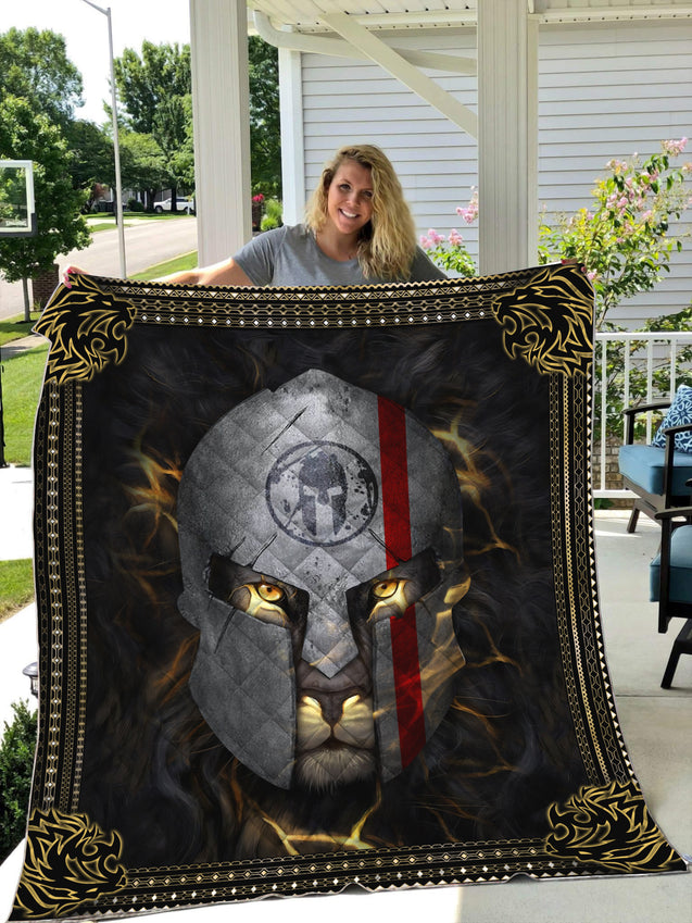 Sparta Lion Warrior 3D Full Printing Soft and Warm Quilt