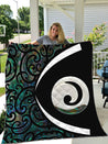 Koru Spiral Silver Fern Maori Paua Shell Quilt DL20292004S