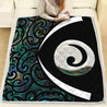 Koru Spiral Silver Fern Maori Paua Shell Quilt DL20292004S