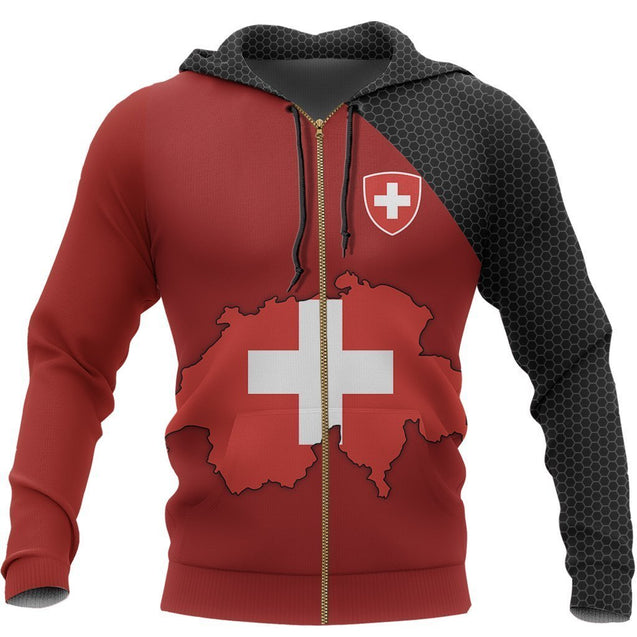 Switzerland Map Special Hoodie-Apparel-Phaethon-Hoodie-S-Vibe Cosy™