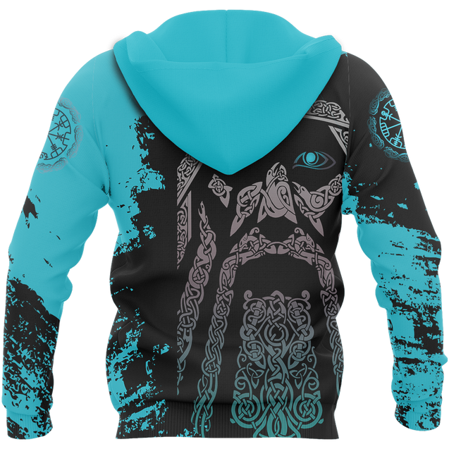 Viking Odin - Wotan Special Blue Pullover - Amaze Style™-ALL OVER PRINT HOODIES