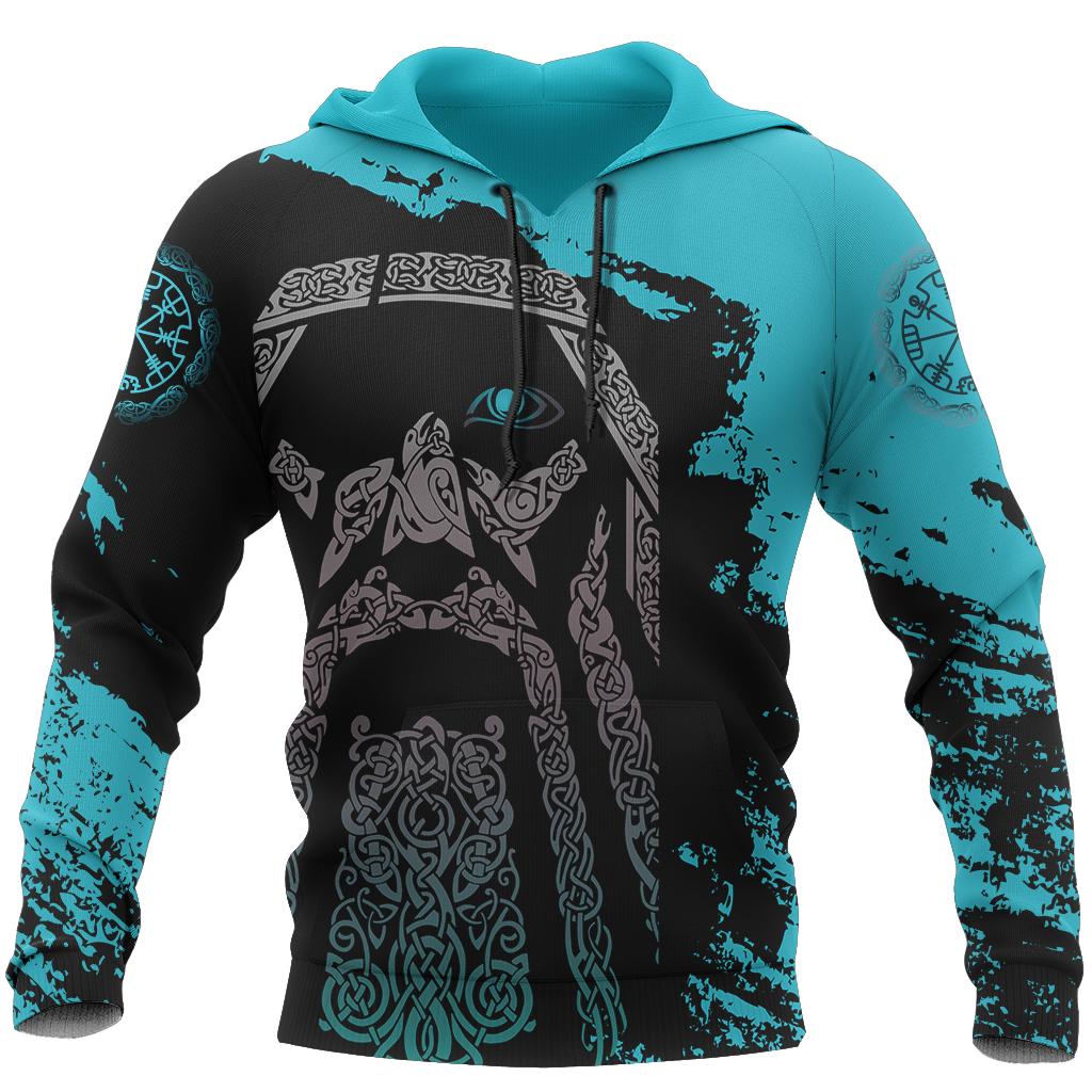 Viking Odin - Wotan Special Blue Pullover - Amaze Style™-ALL OVER PRINT HOODIES