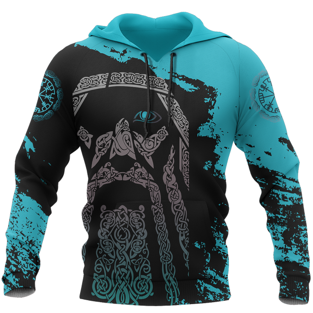 Viking Odin - Wotan Special Blue Pullover - Amaze Style™-ALL OVER PRINT HOODIES