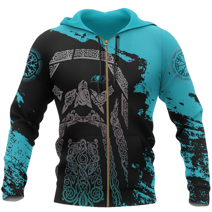 Viking Odin - Wotan Special Blue Pullover - Amaze Style™-ALL OVER PRINT HOODIES