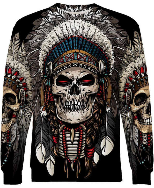 Native American Skull MP689 - Amaze Style™-Apparel