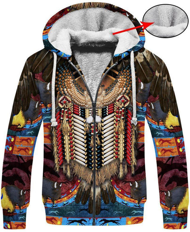 Native Feather Color MP688-Apparel-MP-Fleece zipper Hoodie-S-Vibe Cosy™