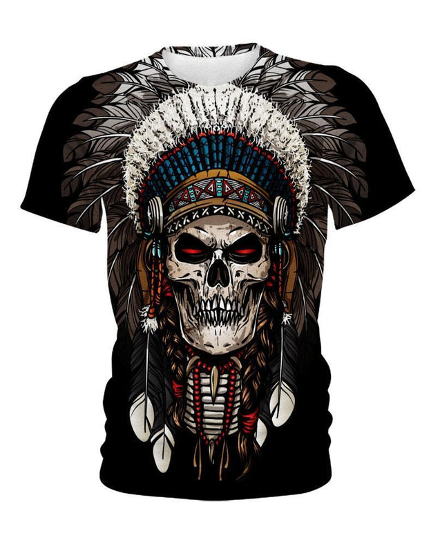 Native American Skull MP689 - Amaze Style™-Apparel