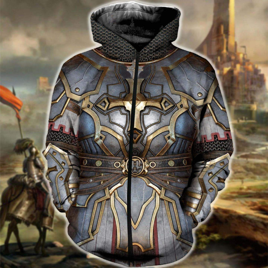 3D printed Knight medieval armor Tops MP816-Apparel-MP-Hoodie-S-Vibe Cosy™