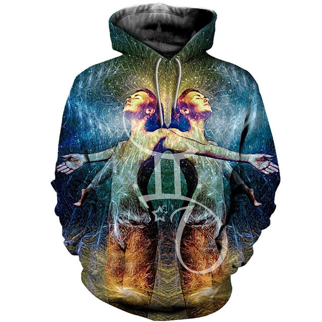 3D ALL OVER PRINTED GEMINI ZODIAC T SHIRT NTH160854-Apparel-NTH-Hoodie-S-Vibe Cosy™