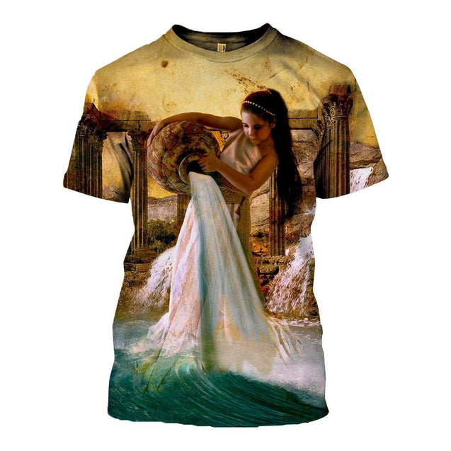3D ALL OVER PRINTED AQUARIUS ZODIAC T SHIRT NTH160825-Apparel-NTH-T-Shirt-S-Vibe Cosy™