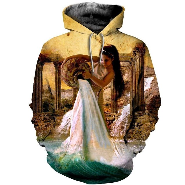 3D ALL OVER PRINTED AQUARIUS ZODIAC T SHIRT NTH160825-Apparel-NTH-Hoodie-S-Vibe Cosy™