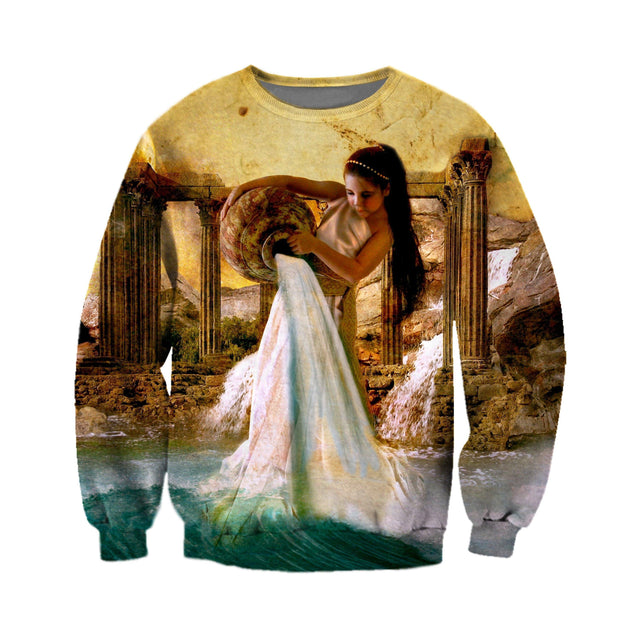 3D ALL OVER PRINTED AQUARIUS ZODIAC T SHIRT NTH160825-Apparel-NTH-Sweat Shirt-S-Vibe Cosy™