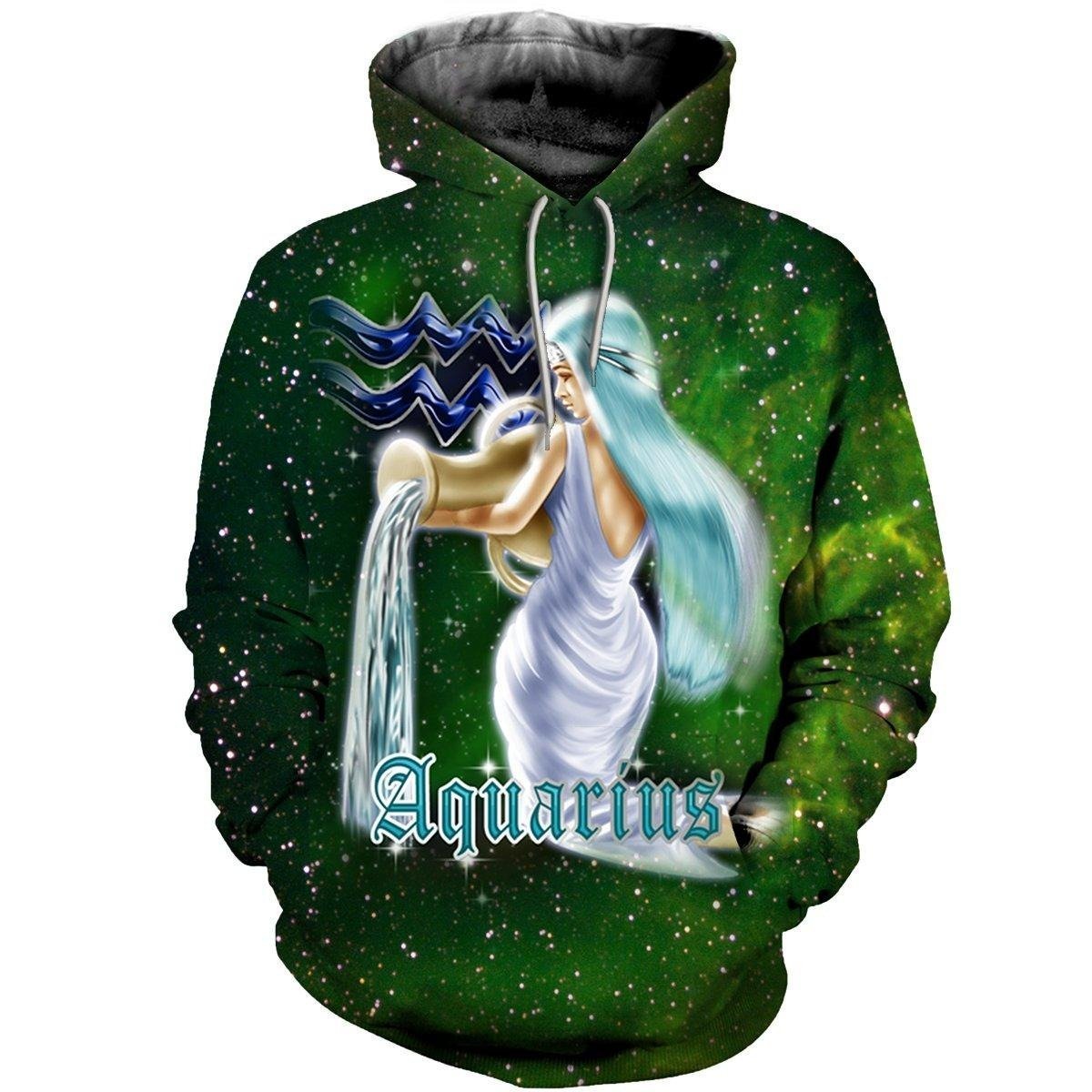 3D ALL OVER PRINTED AQUARIUS ZODIAC T SHIRT NTH160824-Apparel-NTH-Hoodie-S-Vibe Cosy™