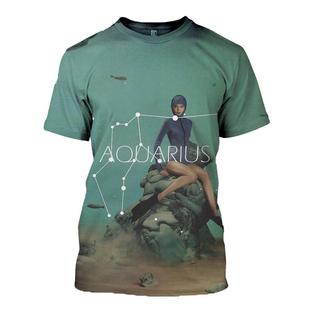 3D ALL OVER PRINTED AQUARIUS ZODIAC T SHIRT NTH160823-Apparel-NTH-T-Shirt-S-Vibe Cosy™
