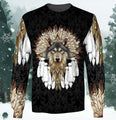 Premium Wolf Native American 3D All Over Printed Unisex Shirts