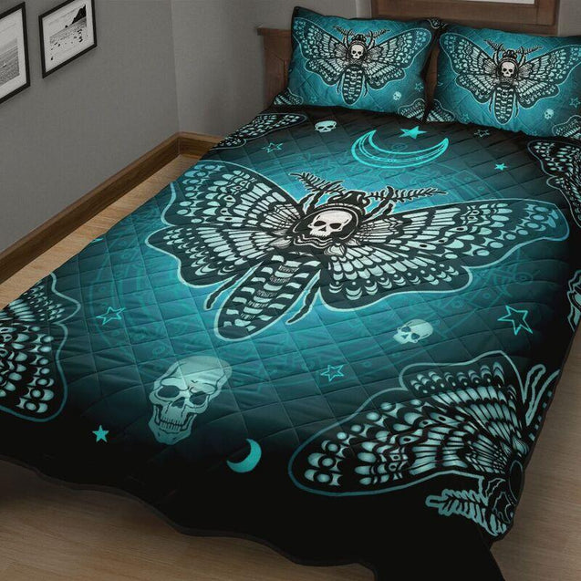 Quilt bedding set love skull QB05272004S PL-Bedding Set-PL8386-Twin-Vibe Cosy™