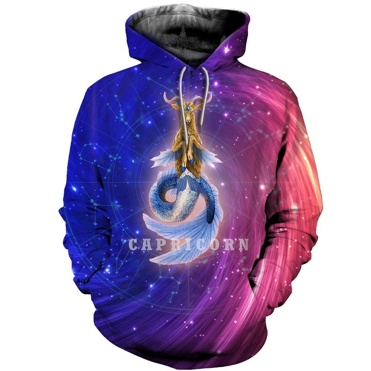 3D ALL OVER PRINTED CAPRICORN ZODIAC T SHIRT NTH160843-Apparel-NTH-Hoodie-S-Vibe Cosy™
