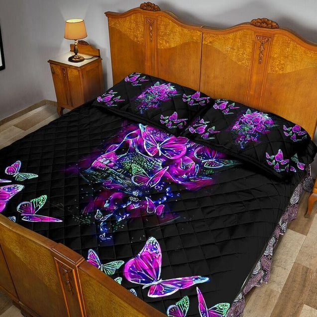 Quilt bedding set love skull QB05192003S PL-Bedding Set-PL8386-Twin-Vibe Cosy™