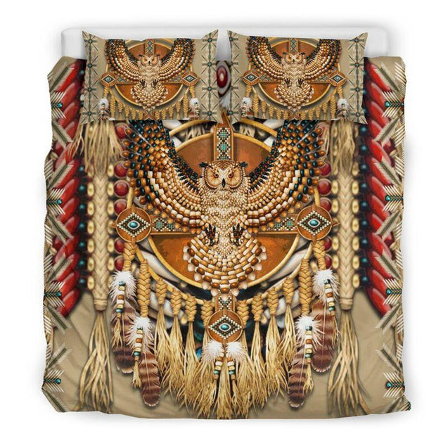 Gold Owl Native American Bedding Set TH20061001-Quilt-TQH-Twin-Vibe Cosy™