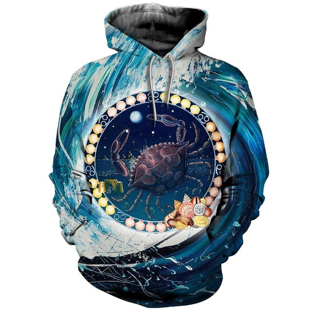 3D ALL OVER PRINTED CANCER ZODIAC T SHIRT NTH160839-Apparel-NTH-Hoodie-S-Vibe Cosy™