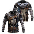Blue Scotland Rampant Lion Knight Armor 3D All Over Printed Shirts for Men and Women NNK022801-Apparel-PL8386-Zip Hoodie-S-Vibe Cosy™