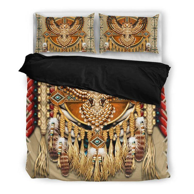 Gold Owl Native American Bedding Set TH20061001-Quilt-TQH-Twin-Vibe Cosy™