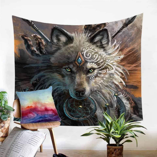 Native American 3D All Over Printed Tapestry