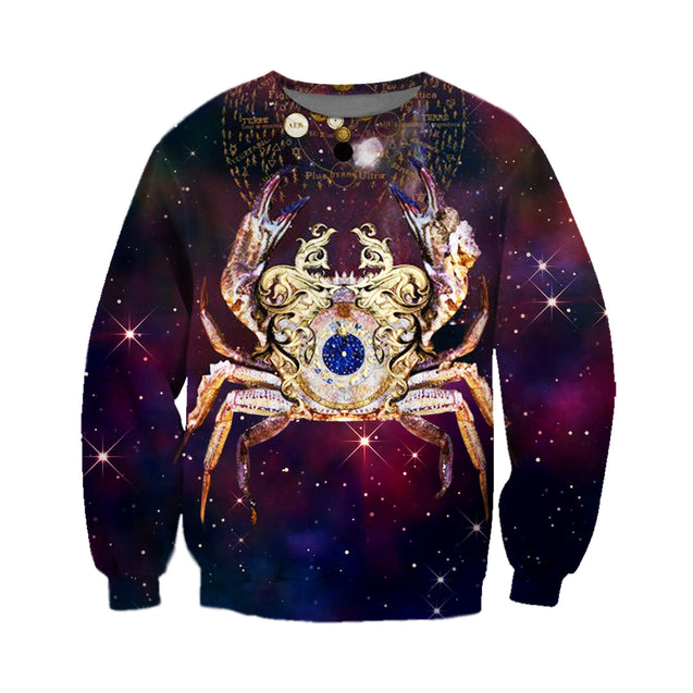 3D ALL OVER PRINTED CANCER ZODIAC T SHIRT NTH160837-Apparel-NTH-Sweat Shirt-S-Vibe Cosy™