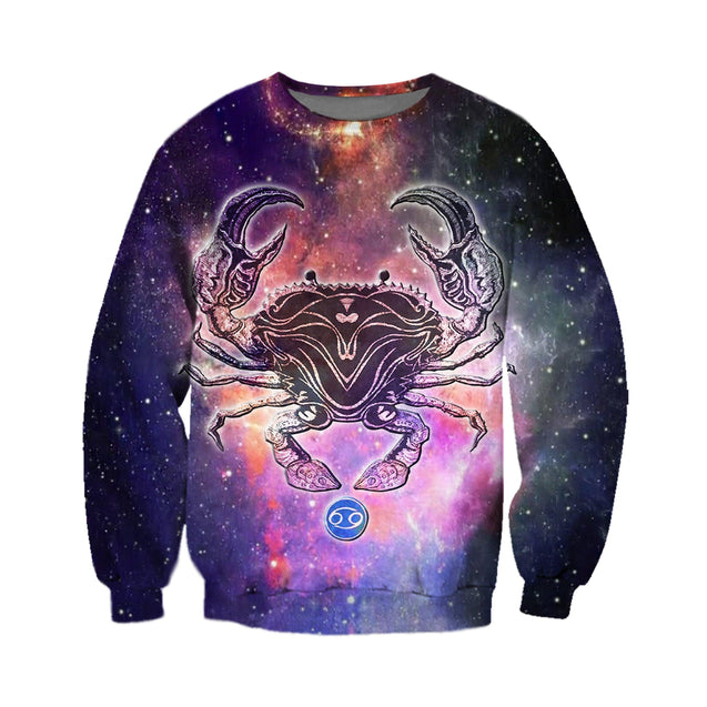3D ALL OVER PRINTED CANCER ZODIAC T SHIRT NTH160840-Apparel-NTH-Sweat Shirt-S-Vibe Cosy™
