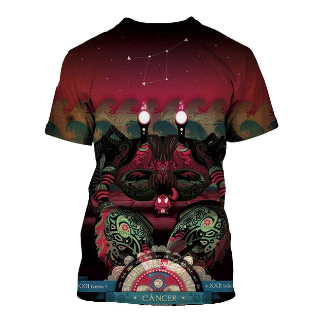 3D ALL OVER PRINTED CANCER ZODIAC T SHIRT NTH160836-Apparel-NTH-T-Shirt-S-Vibe Cosy™