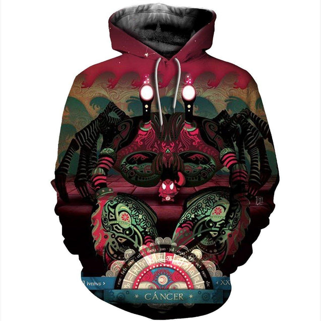 3D ALL OVER PRINTED CANCER ZODIAC T SHIRT NTH160836-Apparel-NTH-Hoodie-S-Vibe Cosy™