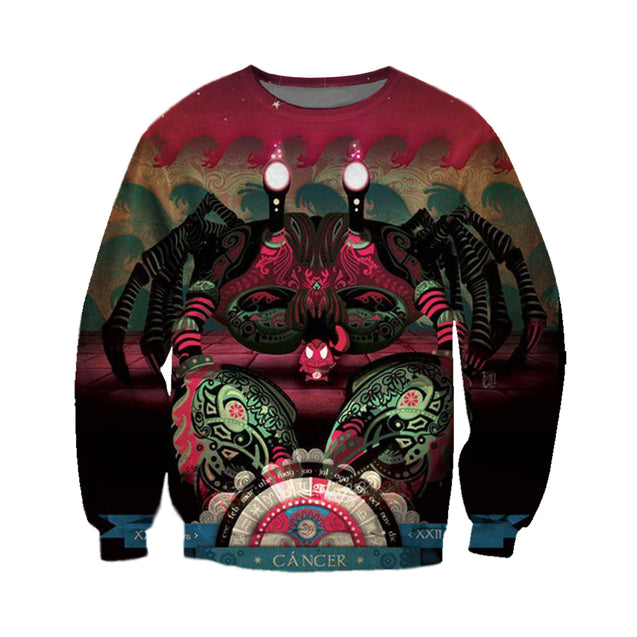 3D ALL OVER PRINTED CANCER ZODIAC T SHIRT NTH160836-Apparel-NTH-Sweat Shirt-S-Vibe Cosy™