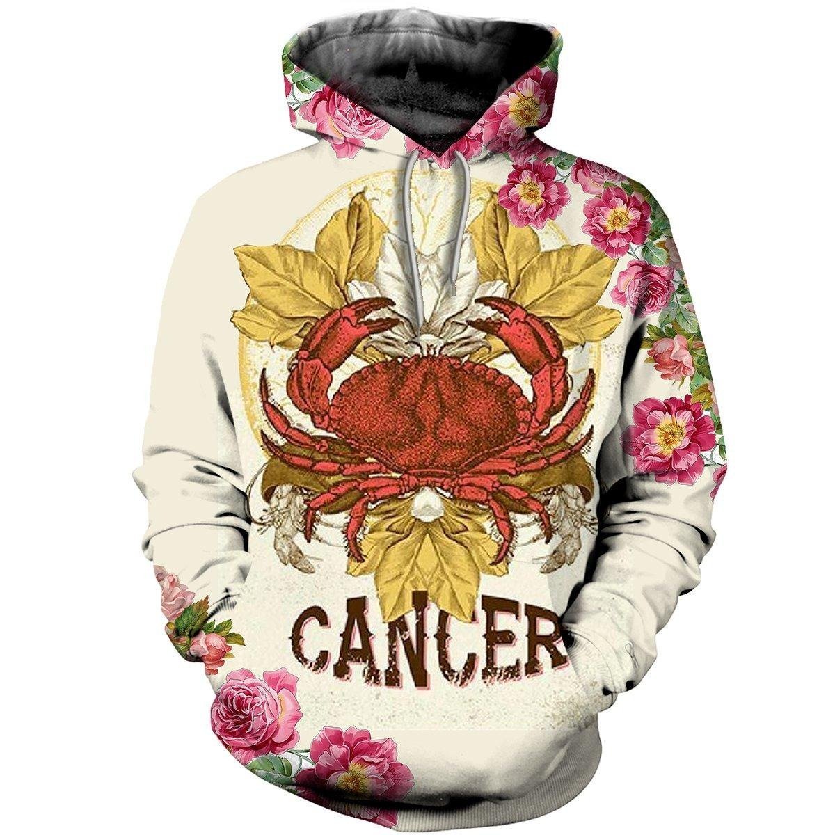 3D ALL OVER PRINTED CANCER ZODIAC T SHIRT NTH160835-Apparel-NTH-Hoodie-S-Vibe Cosy™