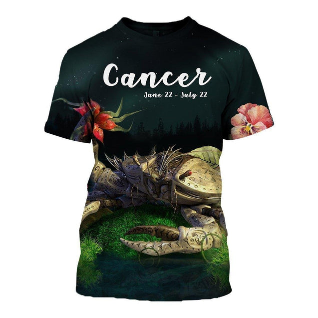 3D ALL OVER PRINTED CANCER ZODIAC T SHIRT NTH160834-Apparel-NTH-T-Shirt-S-Vibe Cosy™