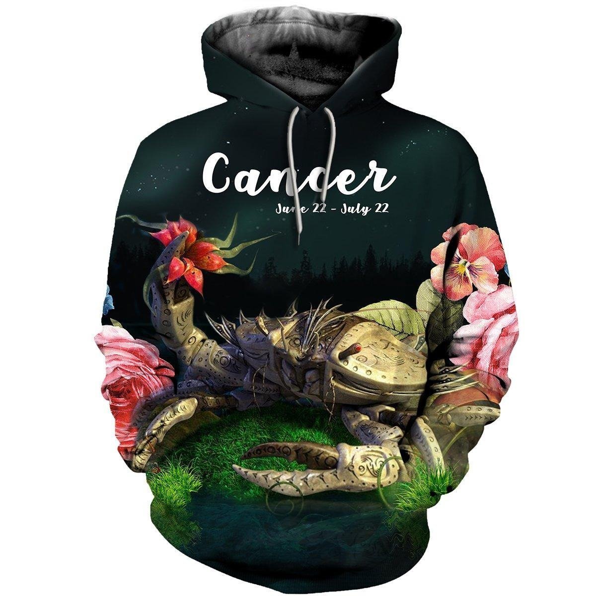 3D ALL OVER PRINTED CANCER ZODIAC T SHIRT NTH160834-Apparel-NTH-Hoodie-S-Vibe Cosy™