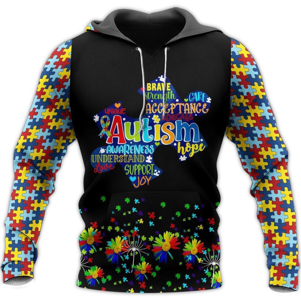 Autism 3D All Over Printed Shirts for Men and Women TT050302-Apparel-TT-Hoodie-S-Vibe Cosy™