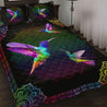 Rainbow Hummingbird Quilt Bedding Set-ML